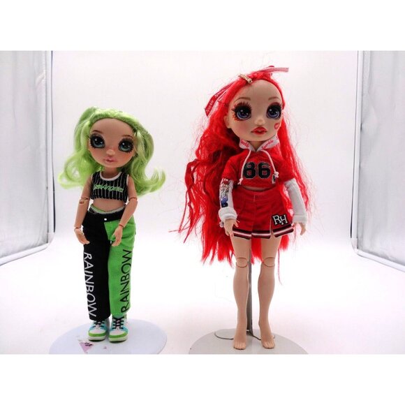 Rainbow High Cheer Ruby Anderson Red Fashion Cheerleader Doll and Jade Hunter Do - Picture 4 of 14